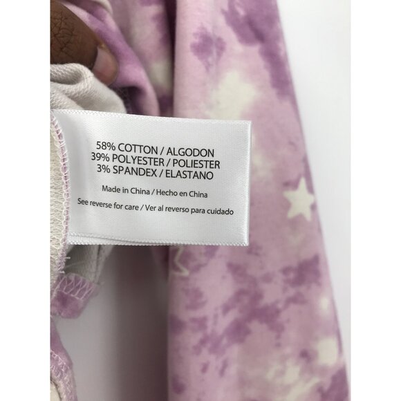 Wildfox Purple Tie-Dye Star Print Pullover Sweatshirt Medium - Picture 4 of 6